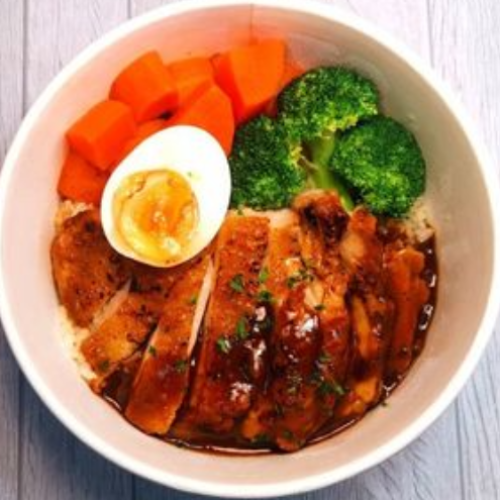 Pepper Chicken Garlic Rice Bowl