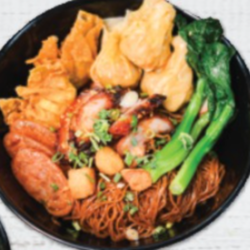 Black Sauce Char Siew Wanton Mee [Dry]