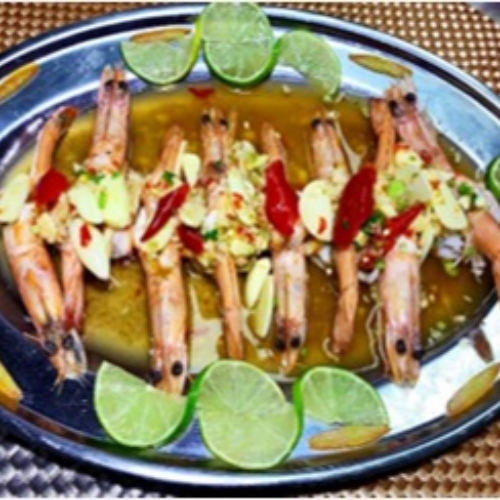 Steam Prawn with Thai Chilli & Lime Sauce