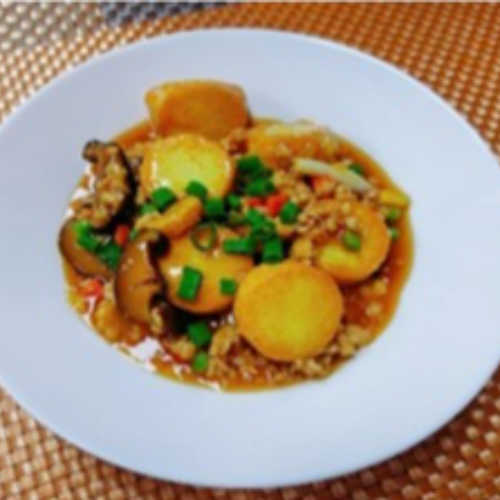 Stir Fried Tofu with Minced Meat - Chicken/ Pork