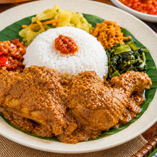 Nasi Padang Chicken Rendang