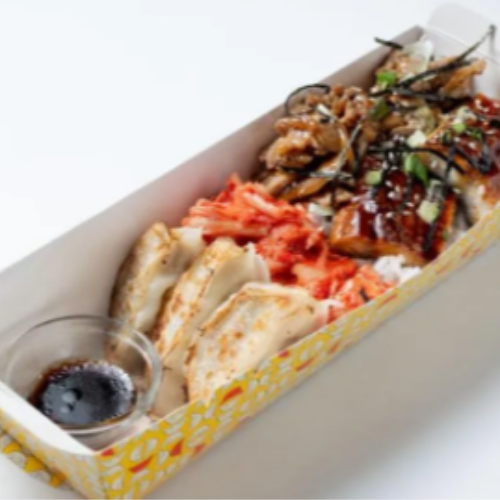 Special Unagi and Teriyaki Chicken Combo with rice X 3 Original Gyozas