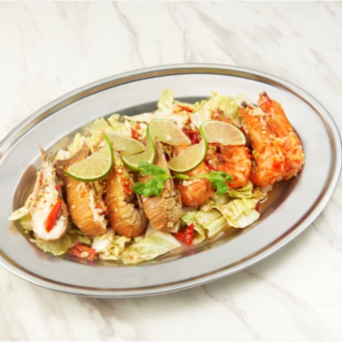 Steam Crayfish & Prawn with Thai Chilli & Lime Sauce