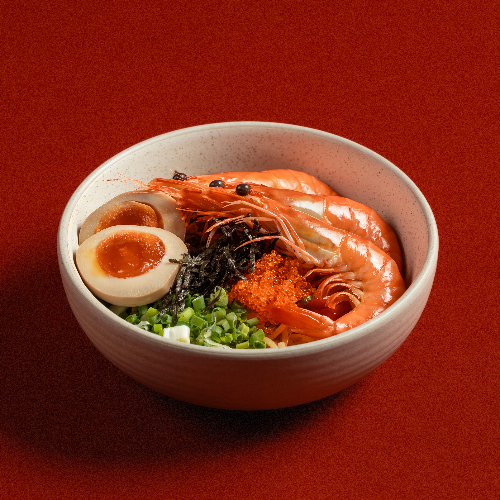XO Prawn Noodles with Original Dumplings (4 Pcs)