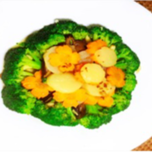 Stir Fried Broccoli with Scallop