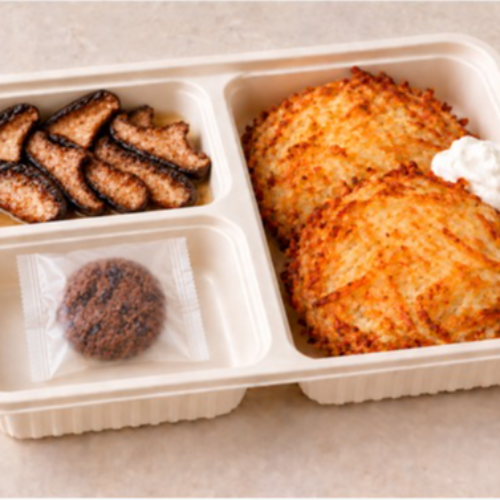 Swiss Rösti with Sour Cream, Portobello & Chocolate Cookie (V)