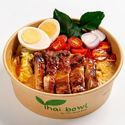 Thai Curry Noodle with Grilled Chicken