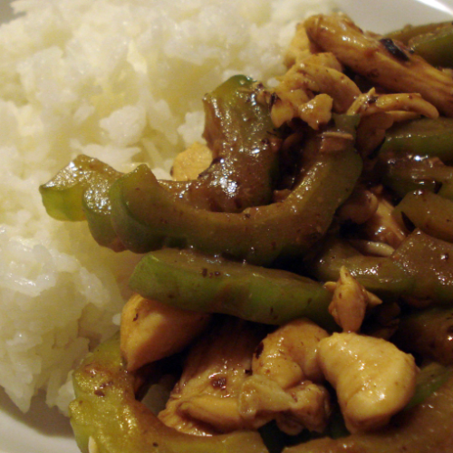 Black Bean Sauce Bitter gourd Sliced Beef Rice
