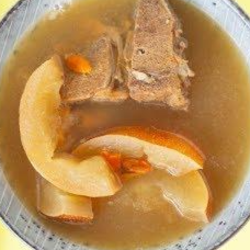 Old cucumber w/ Pork Ribs Soup