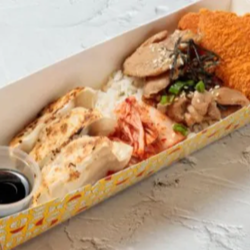 Chicken Katsu Mentai/Teriyaki Chicken Combo X 3 Original Gyozas