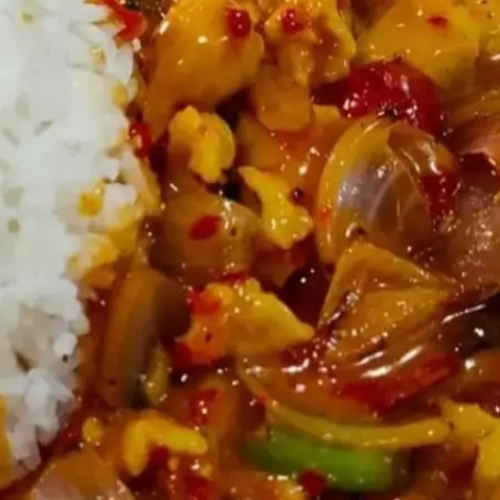 Sambal Sliced Pork Rice