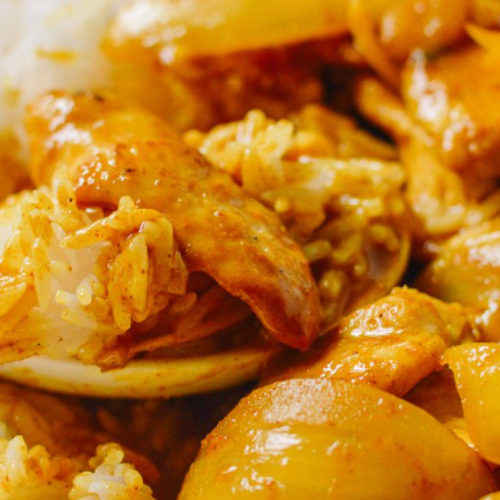 Curry Sliced Fish Rice