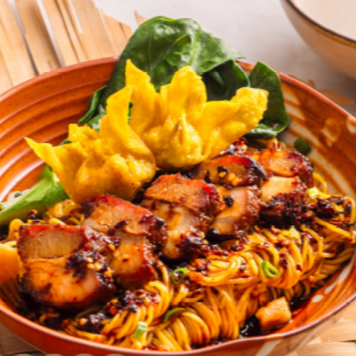 Mala Char Siu Wanton Noodle Dry 