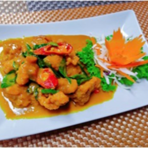 Deep Fried Chicken with Crème Sauce