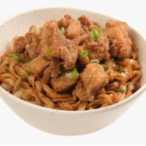 Dry Mala La Mian with Salt & pepper chicken 