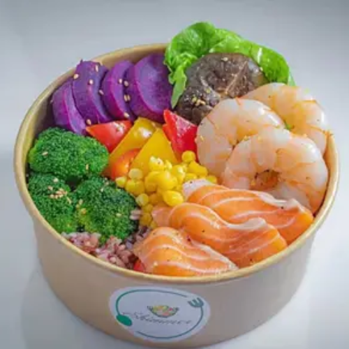 Seafood with Brown rice