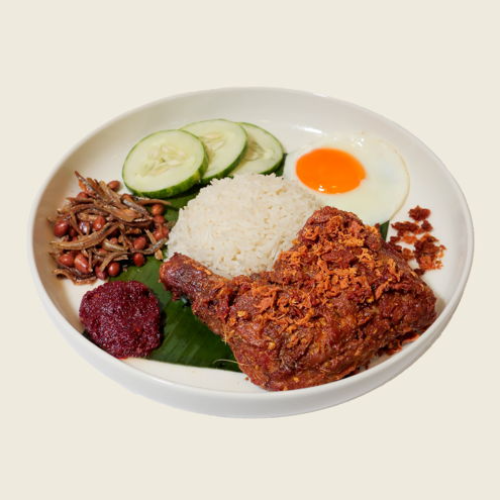 Nasi Lemak with Ayam Berempah