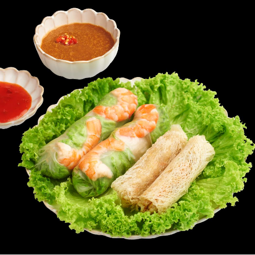 Mix summer rolls with spring rolls
