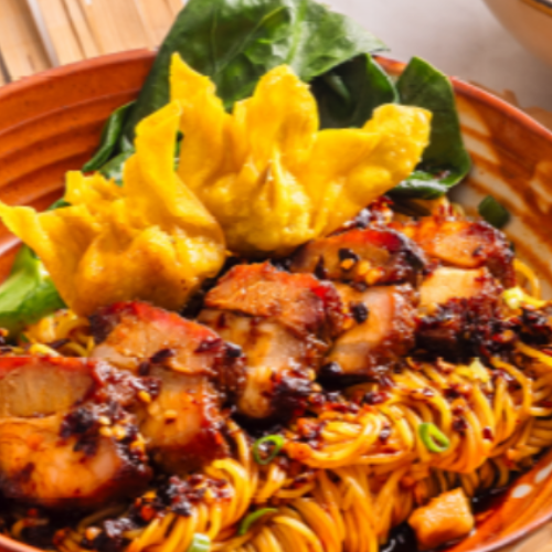 Mala Char Siu Wanton Noodle Dry