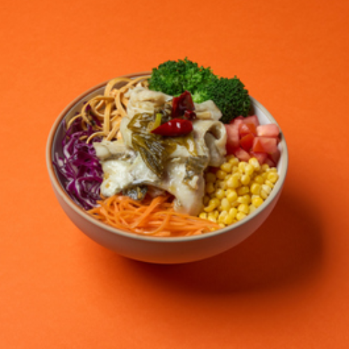 Fish Fillet in Spicy and Sour Soup Bowl