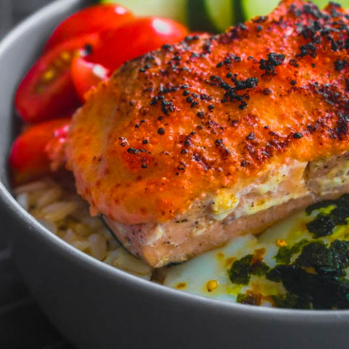 Homemade Salmon Bowl