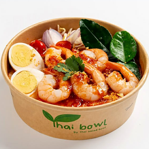 Tom-Yum Noodle Soup with Prawn
