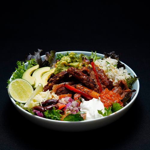 Bowls - Grilled Chicken, Bell Peppers and Onions