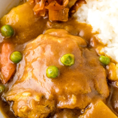 Fried Quarter Leg Chicken Curry 