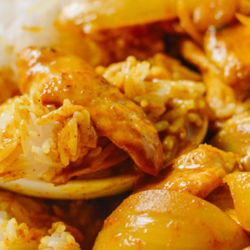Curry Sliced Pork Rice