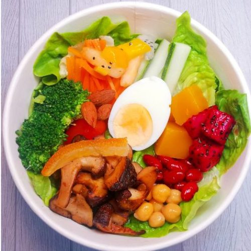 Roasted Mushroom Green Bowl