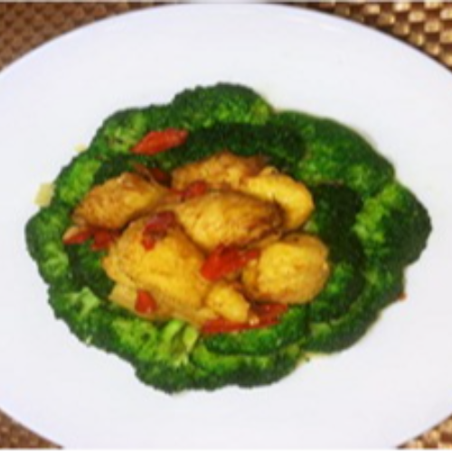 Stir Fried Broccoli with Monkey Head Mushroom