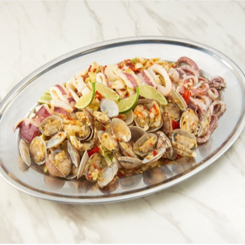 Steam Squid & Lala with Thai Chilli & Lime Sauce