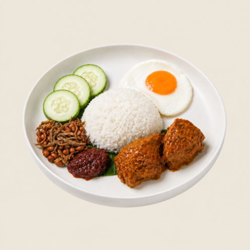 Nasi Lemak Beef Rendang