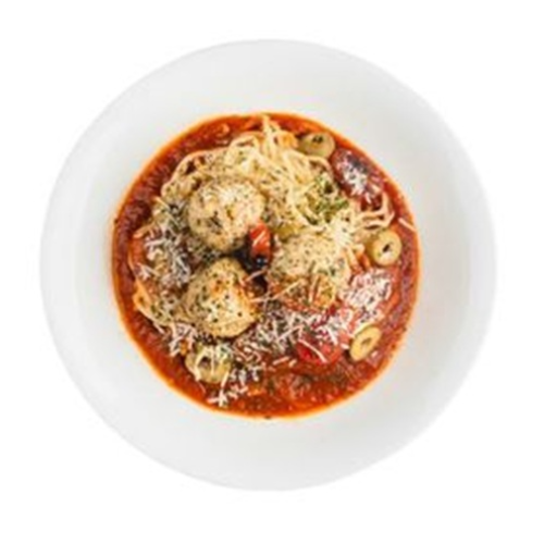 Spaghetti Chicken Meat Balls Pasta