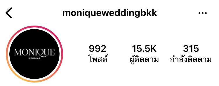 Instagram : moniqueweddingbkk