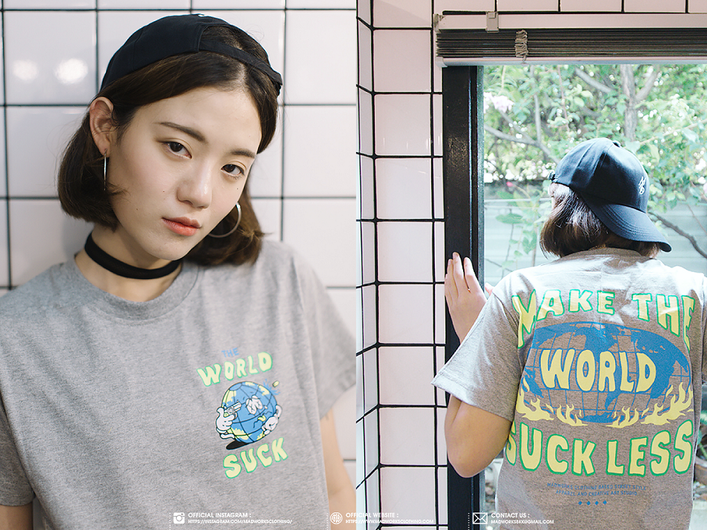 เสื้อยืด MAKE THE WORLD SUCK LESS : 550 THB - MADWORKS CLOTHING -