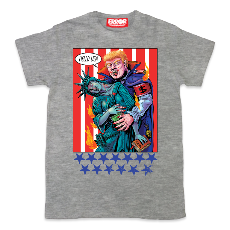 เสื้อยืดคอกลม - ell USA Gray : 590 THB - error clothing -