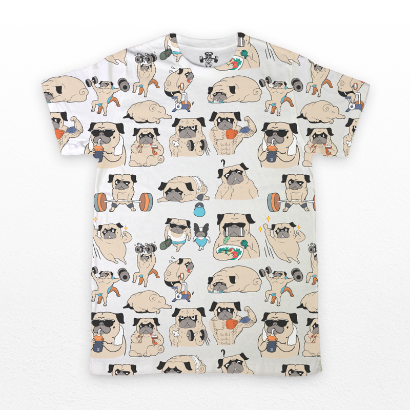เสื้อยืดคอกลม - Pug Gyn Life : 890 THB - error clothing -
