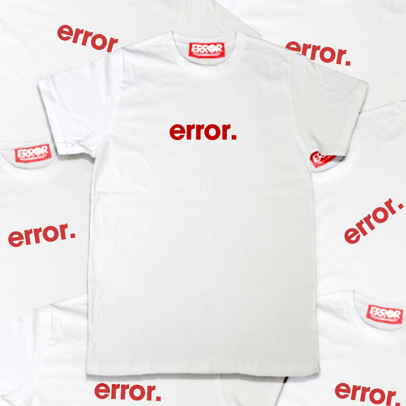 เสื้อยืดคอกลม - ERROR Basic Tee White : 390 THB - error clothing -