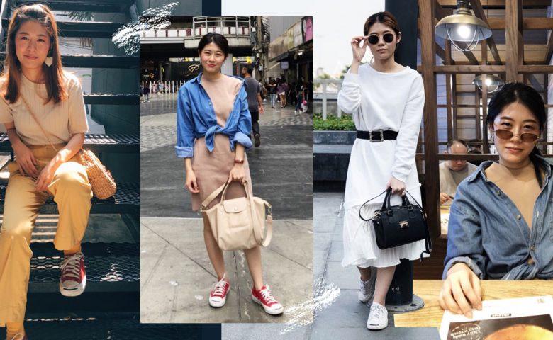 มาดู! การใส่ ‘รองเท้าผ้าใบ’ ไปทำงาน ฉบับแฟชั่นนิสต้าสาวมั่น