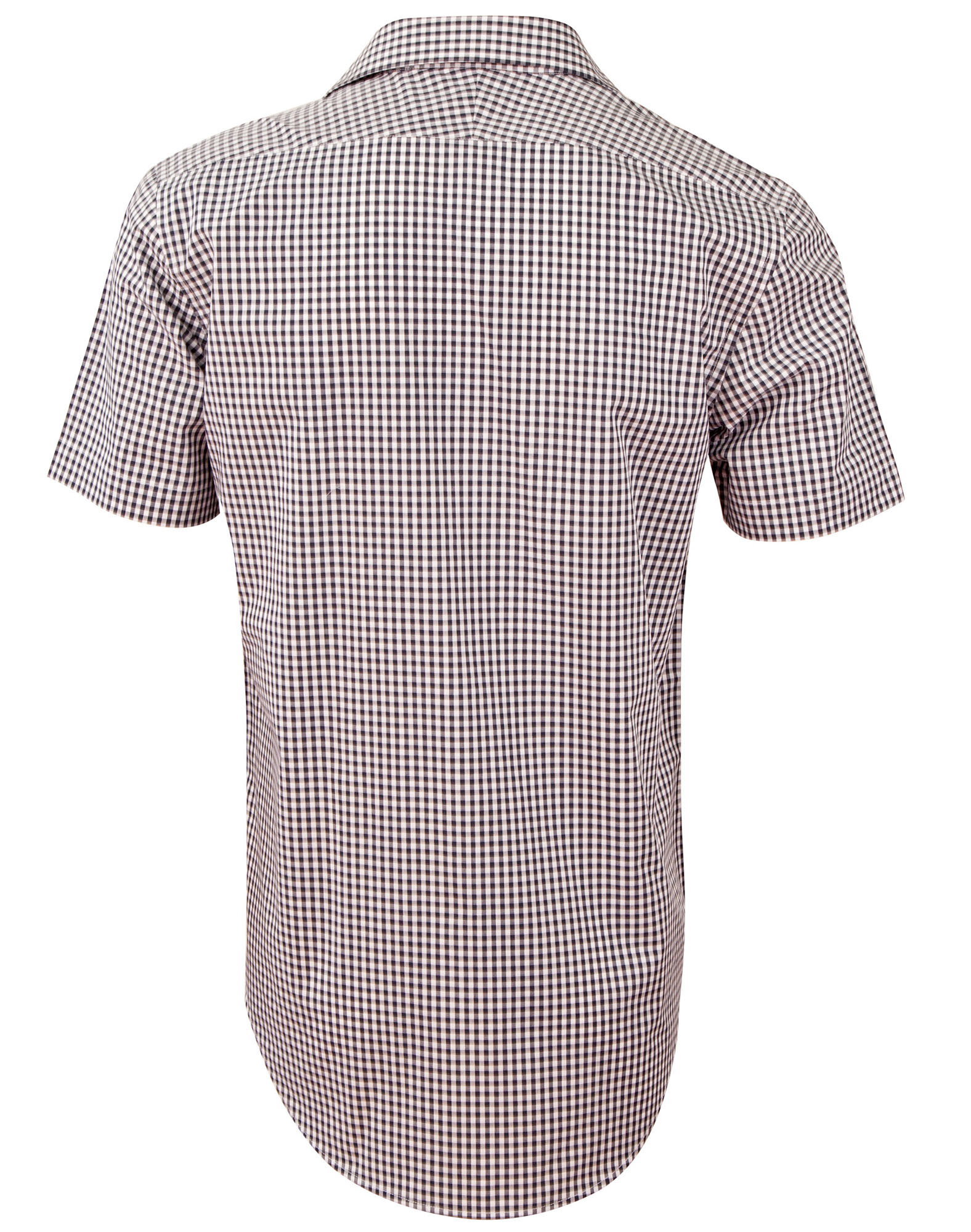 M7330S Men’s Gingham Check Short Sleeve Shirt