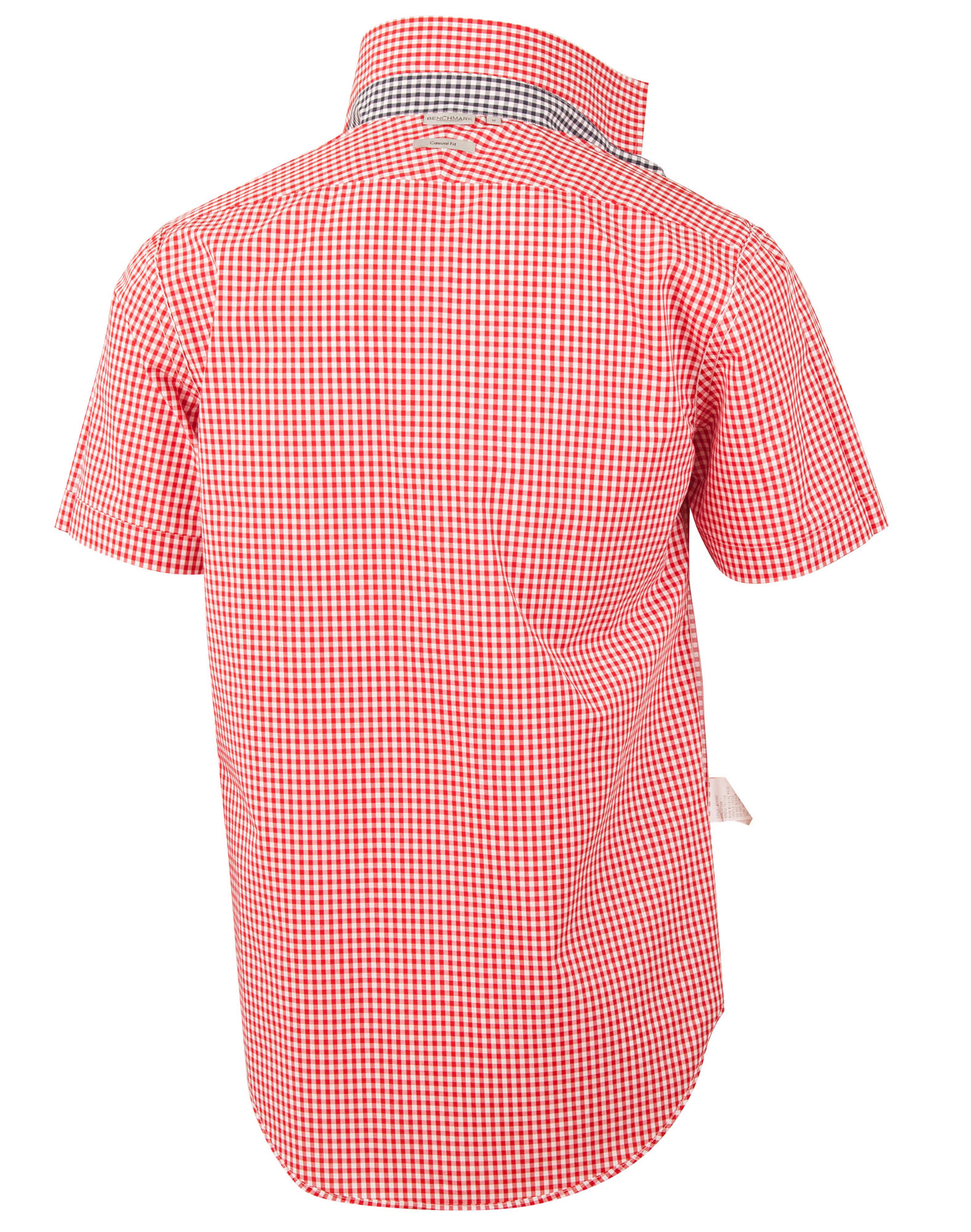 M7330S Men’s Gingham Check Short Sleeve Shirt