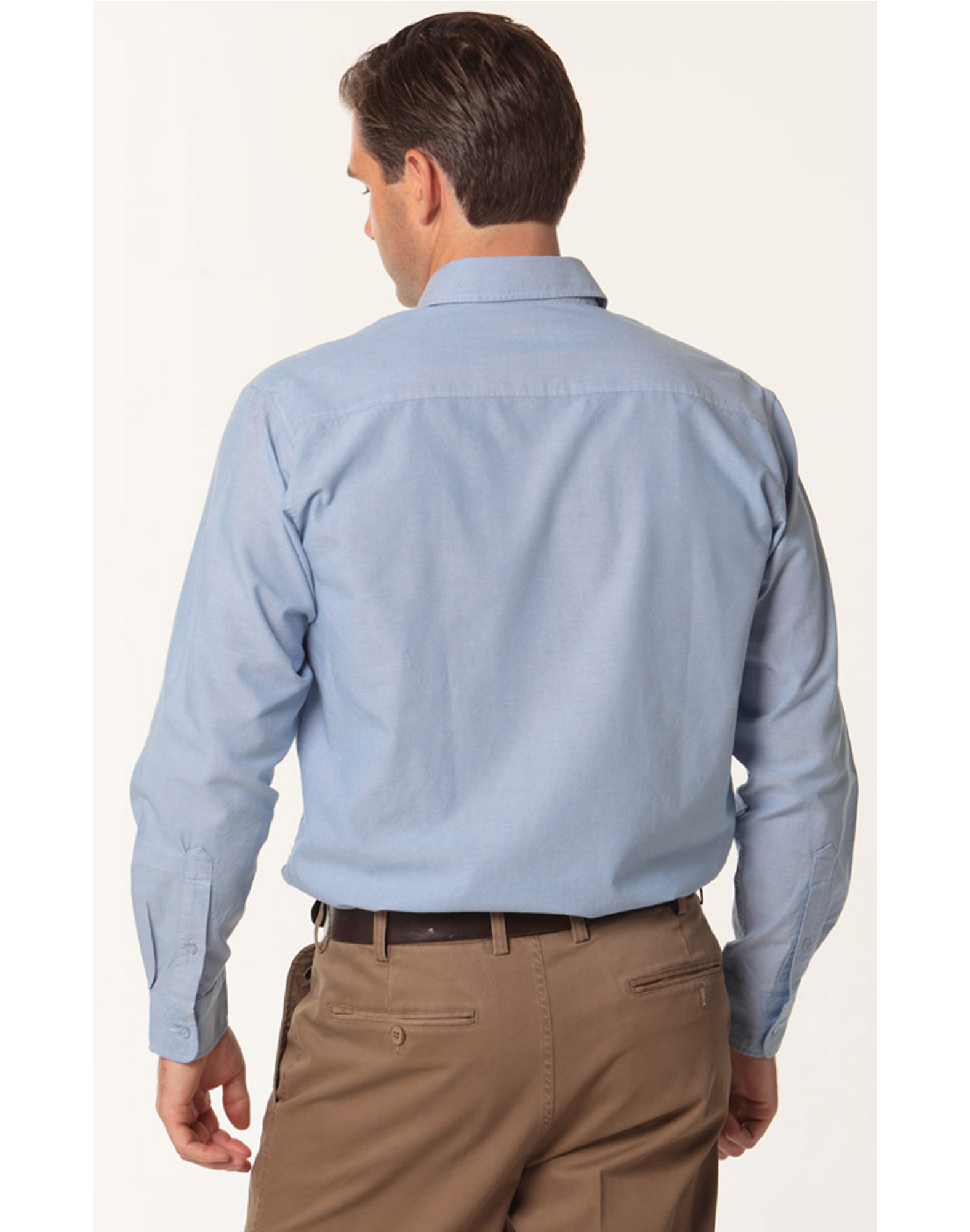 M7902 Men's Washed Oxford Long Sleeve Shirt