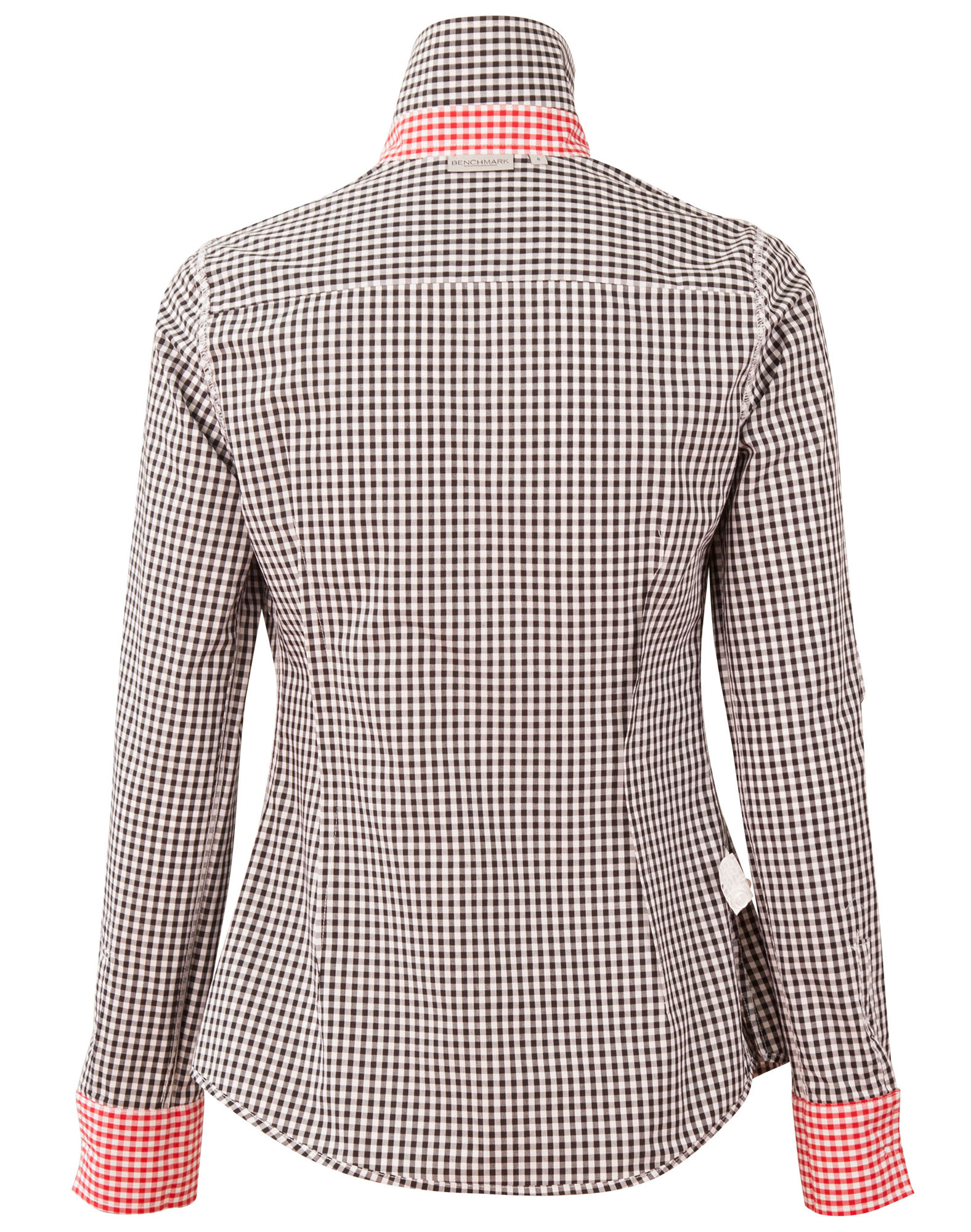 M8330L Ladies’ Gingham Check Long Sleeve Shirt