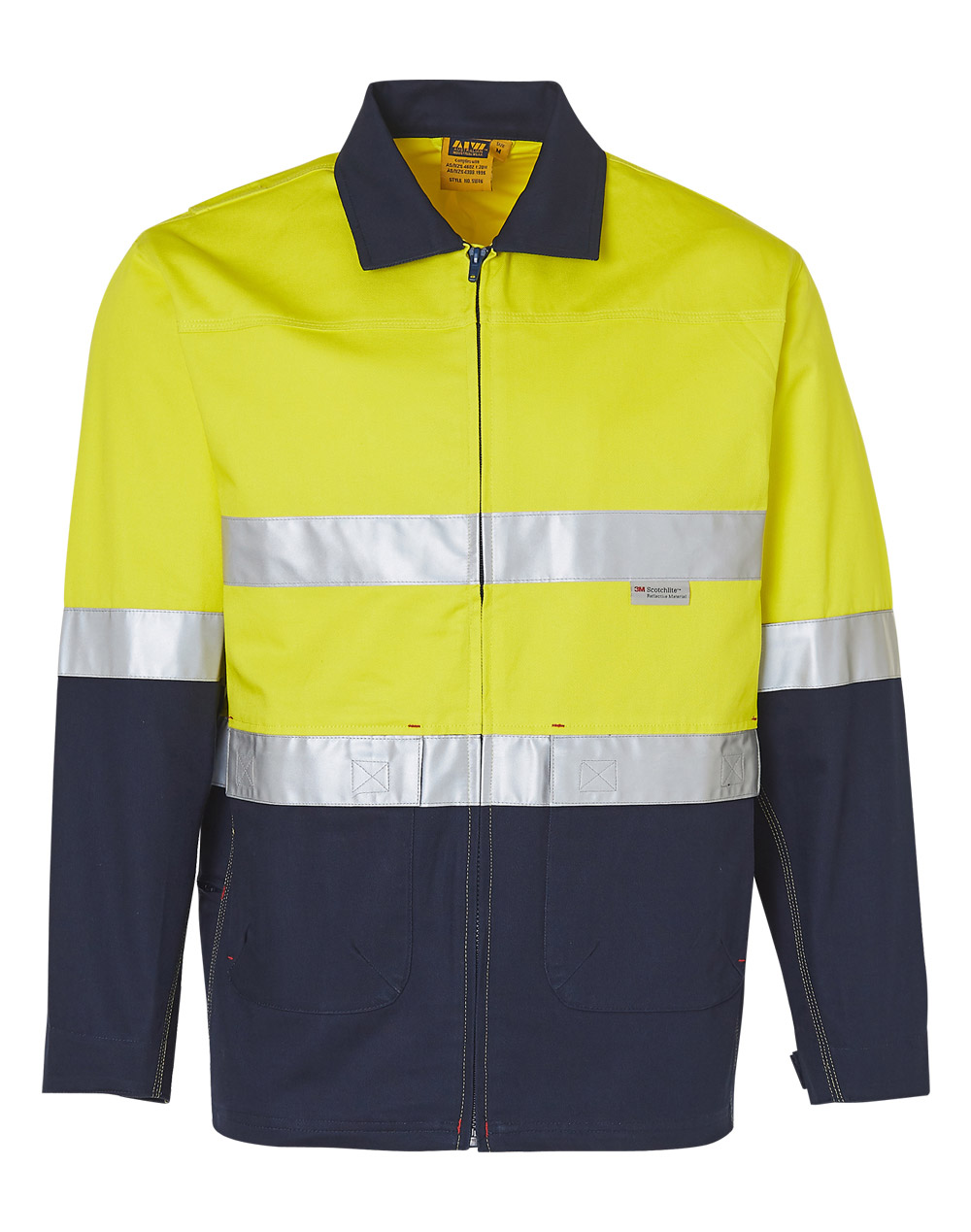 SW46 HIVIS COTTON JACKET WITH 3M TAPES