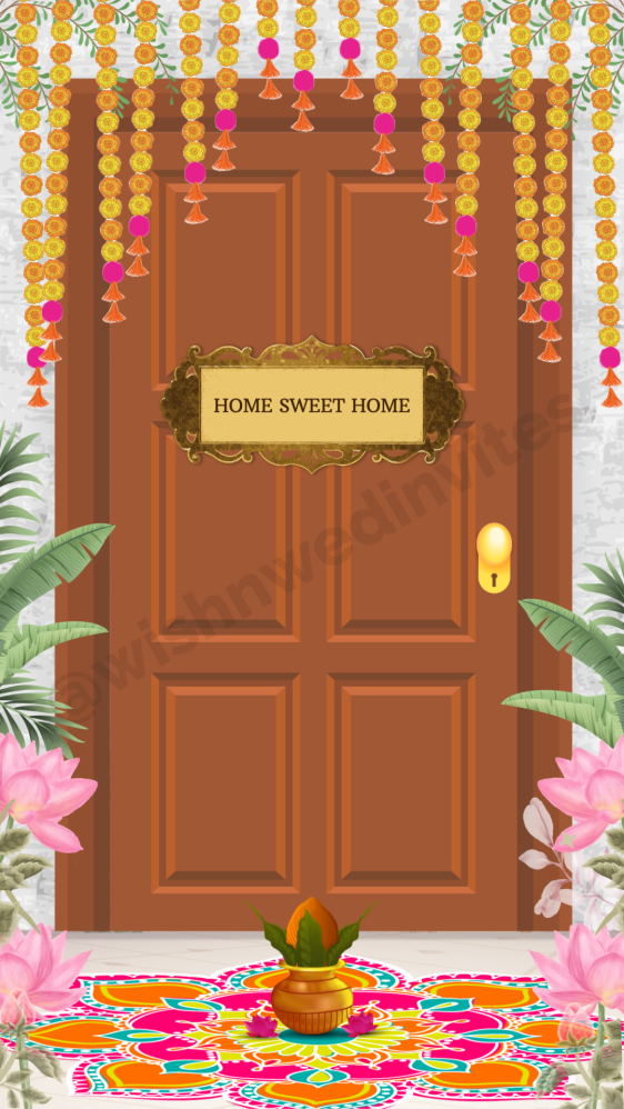 Griha Pravesh Housewarming Invitation Video Templates - wishnwed