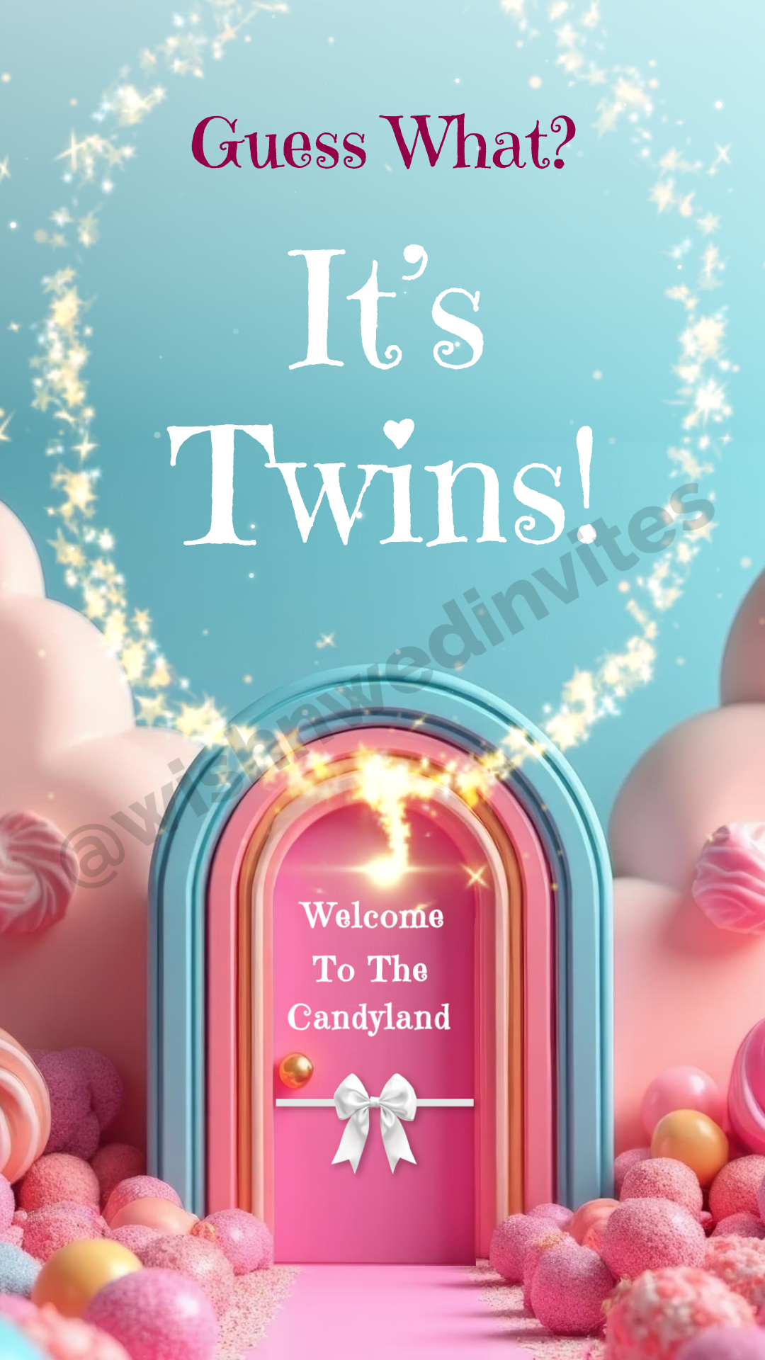Candyland Theme Twins Announcement Video