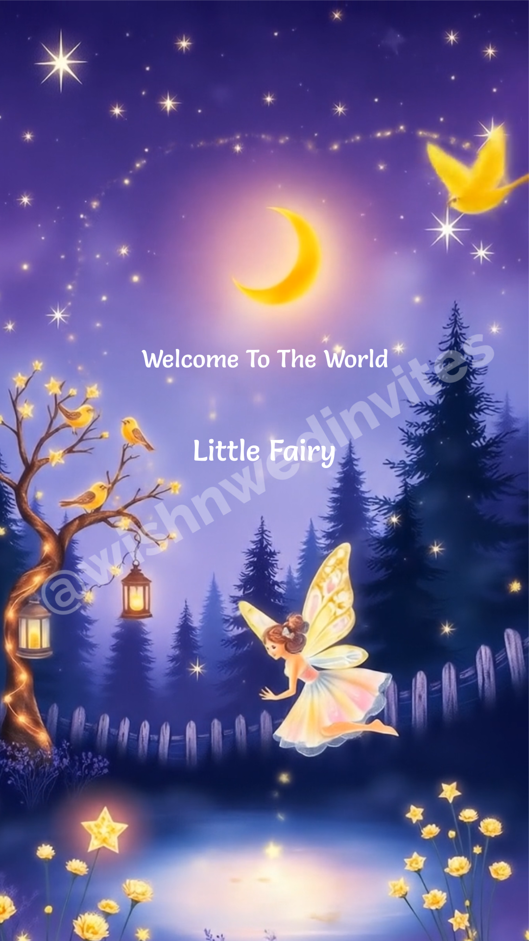 Fairy Theme Birth Announcement Video