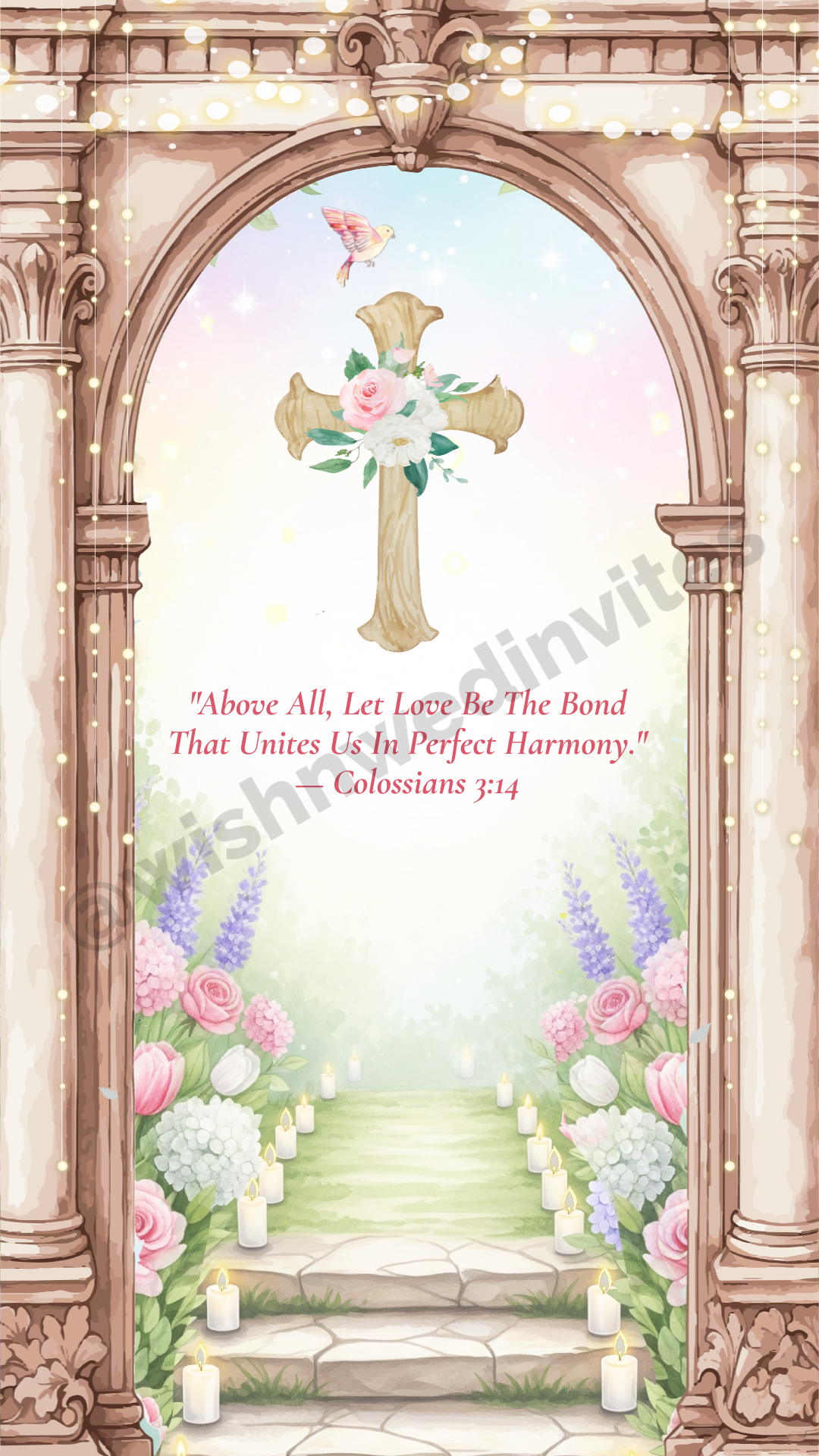 Christian Wedding Invitation Card