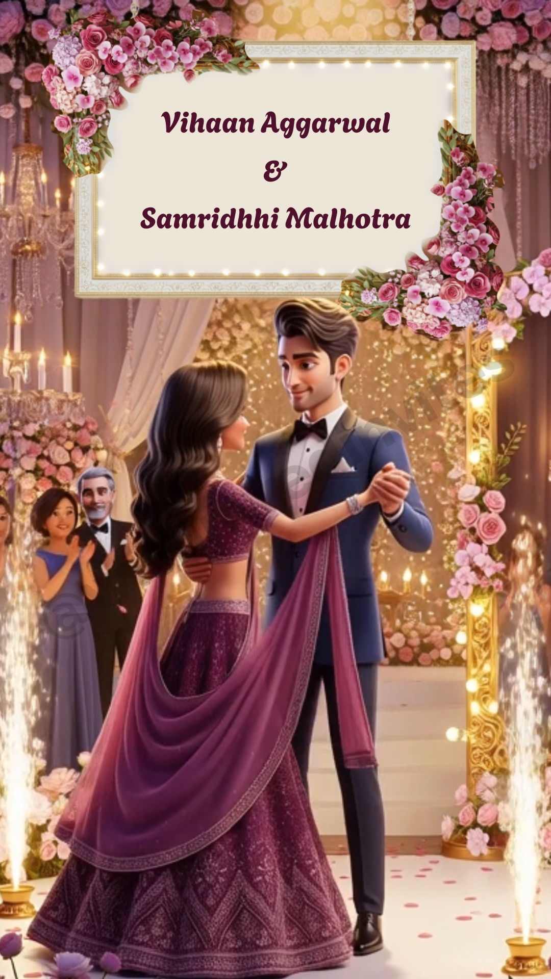 3D Wedding Reception Invitation Video 